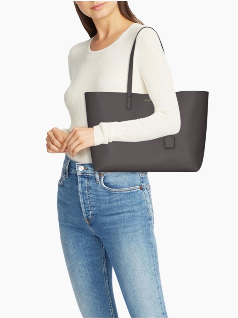 SAINT LAURENT SHOPPING TOTE STORM GRAY LEATHER🌟🤩